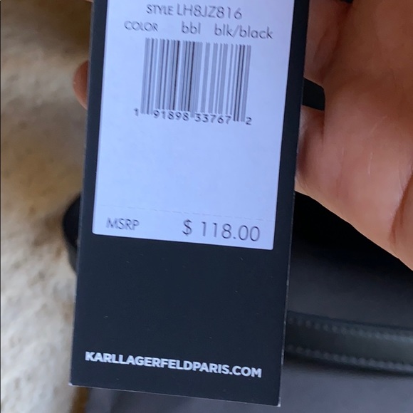 New Karl lagerfeld black bow handbag crossbody - Picture 3 of 6